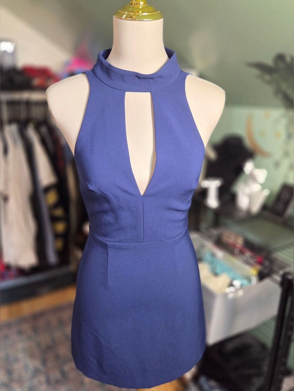 Express Navy Blue Keyhole Cocktail Dress – Size 0